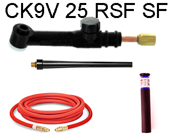 CK Worldwide CK9V-25-RSF FX 125 Amp Torch Package 25 ft. Superflex Cable Flex Head Valved