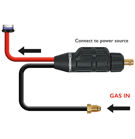SafeLoc External Gas Male Dinse 35 with 3/8"-24 Internal Thread