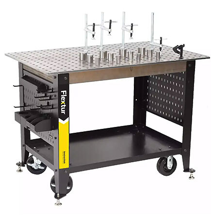 Flextur Mobile Welding Table Cart with 42 piece Fixture & Gridlok Accessory Kit