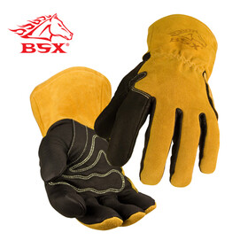 Black Stallion BM88 Large BSX® Premium Grain Pigskin Cowhide Back MIG Welding Gloves