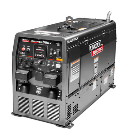 Maverick® 325X (Kubota®) 325 amp Diesel Welder with 10 kW single-phase power.