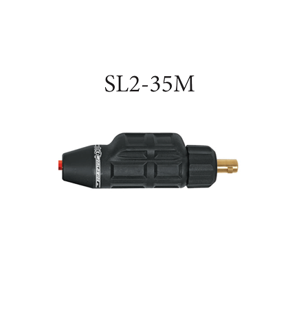 SafeLoc Gas-Thru Male Dinse 35 with 3/8"-24 Internal Thread