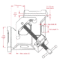 3 axis Fixture Welders Clamp 3-3/4" tube or pipe